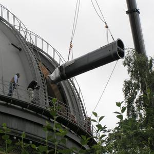Teleskoprohr am Kran